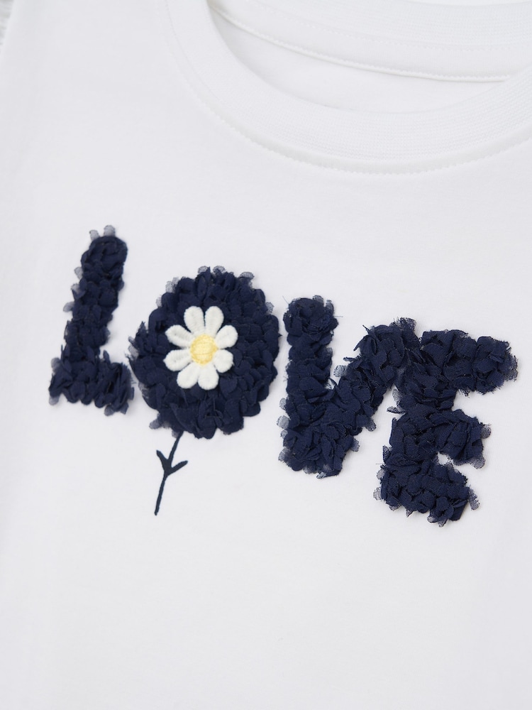Angel & Rocket White Agatha Heart Print Rib T-Shirt - Image 7 of 7 Angel & Rocket White Agatha Heart Print Rib T-Shirt - Image 7 of 7