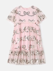 Angel & Rocket Pink Delta Mint Sequin Bow Mesh Dress - Image 15 of 17