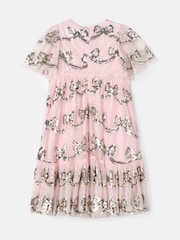 Angel & Rocket Pink Delta Mint Sequin Bow Mesh Dress - Image 16 of 17