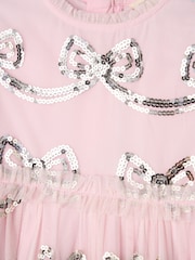 Angel & Rocket Pink Delta Mint Sequin Bow Mesh Dress - Image 17 of 17