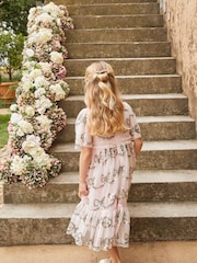 Angel & Rocket Pink Delta Mint Sequin Bow Mesh Dress - Image 7 of 17