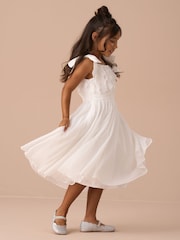 Vestido de georgette con lazo en el hombro Lara de Angel & Rocket - Imagen 2 de 8