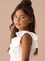 Vestido de georgette con lazo en el hombro Lara de Angel & Rocket - Imagen 3 de 8