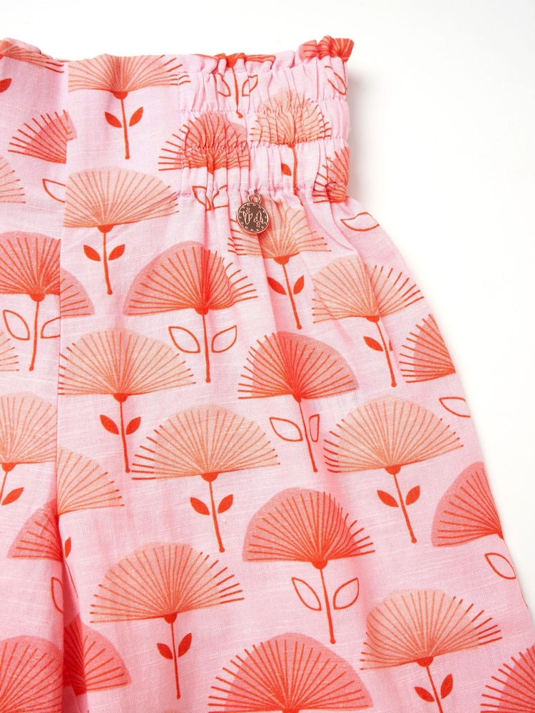 Angel & Rocket Pink Bolt Fleur Printed Wide Leg Trousers - Image 7 of 7 Angel & Rocket Pink Bolt Fleur Printed Wide Leg Trousers - Image 7 of 7