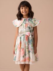 Angel & Rocket Green Chloe Multi Cape Collar 100% Cotton Dress - Image 1 of 7