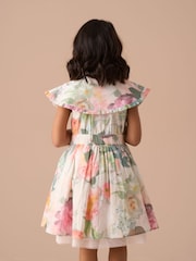 Angel & Rocket Green Chloe Multi Cape Collar 100% Cotton Dress - Image 2 of 7