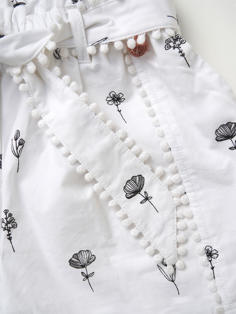 Angel & Rocket White Raya Printed Poplin Shorts - Image 6 of 6 Angel & Rocket White Raya Printed Poplin Shorts - Image 6 of 6