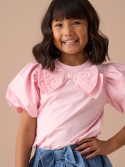 Angel & Rocket Pink Aofie Bow T-Shirt - Image 1 of 6