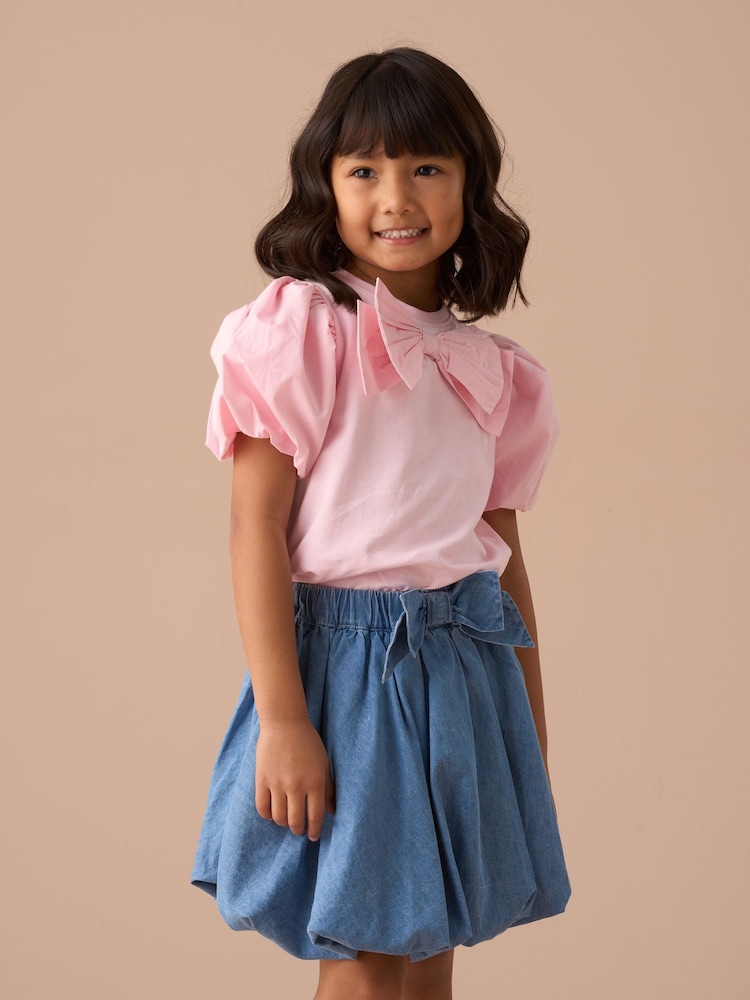 Angel & Rocket Pink Aofie Bow T-Shirt - Image 2 of 6