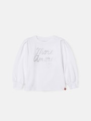Angel & Rocket White Erin Sequin Slogan Top - Image 4 of 6