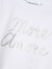 Angel & Rocket White Erin Sequin Slogan Top - Image 6 of 6