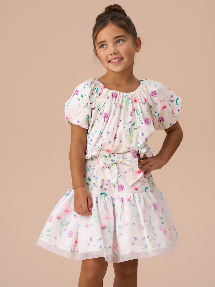 Angel & Rocket White Perla Puff Ball 100% Cotton Skirt - Image 2 of 8 Angel & Rocket White Perla Puff Ball 100% Cotton Skirt - Image 2 of 8
