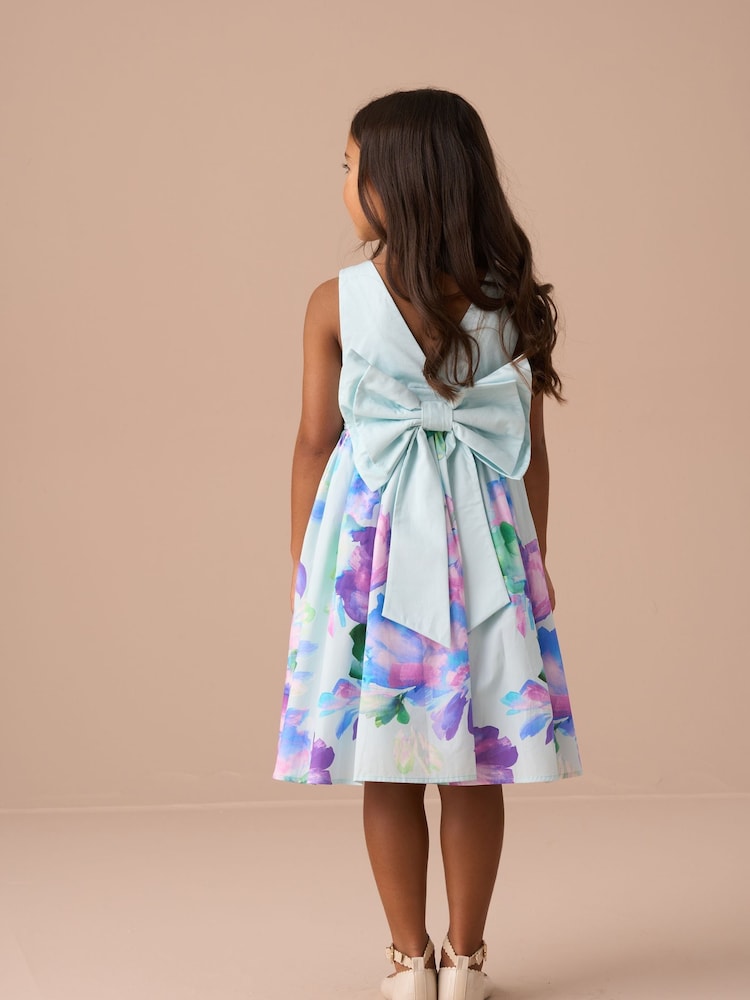 Verde - Vestido con lazo en la espalda y estampado Elisa de Angel & Rocket - Imagen 2 de 7 Verde - Vestido con lazo en la espalda y estampado Elisa de Angel & Rocket - Imagen 2 de 7