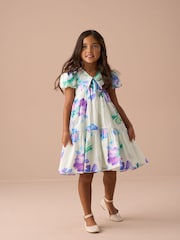 Angel & Rocket Green Lucia Mint Printed Tiered Dress - Image 1 of 8