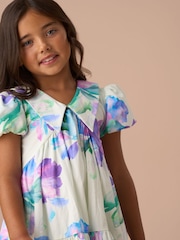 Angel & Rocket Green Lucia Mint Printed Tiered Dress - Image 3 of 8