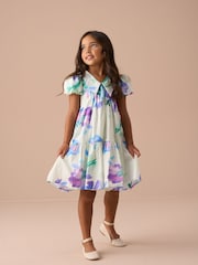 Angel & Rocket Green Lucia Mint Printed Tiered Dress - Image 4 of 8