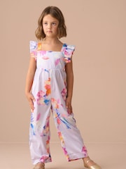 Angel & Rocket Purple Tia Wide Leg Print Jumpsuit - Image 1 of 7