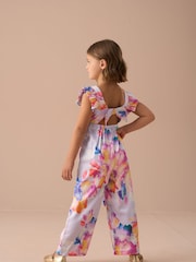 Angel & Rocket Purple Tia Wide Leg Print Jumpsuit - Image 2 of 7