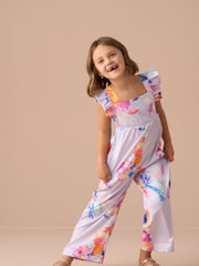Angel & Rocket Purple Tia Wide Leg Print Jumpsuit - Image 3 of 7