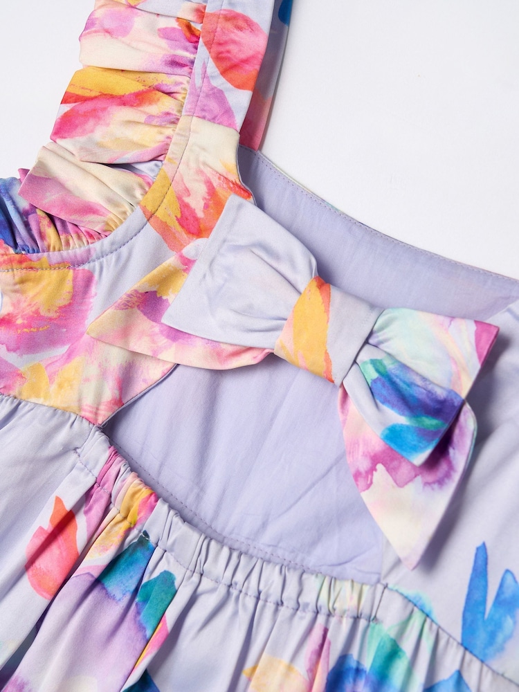 Angel & Rocket Purple Tia Wide Leg Print Jumpsuit - Image 7 of 7