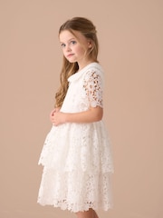Angel & Rocket White Mavea Collared Lace Dress - Image 2 of 8