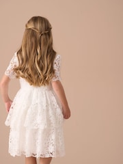 Angel & Rocket White Mavea Collared Lace Dress - Image 3 of 8