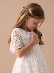 Angel & Rocket White Mavea Collared Lace Dress - Image 4 of 8