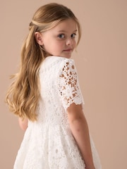Angel & Rocket White Mavea Collared Lace Dress - Image 5 of 8