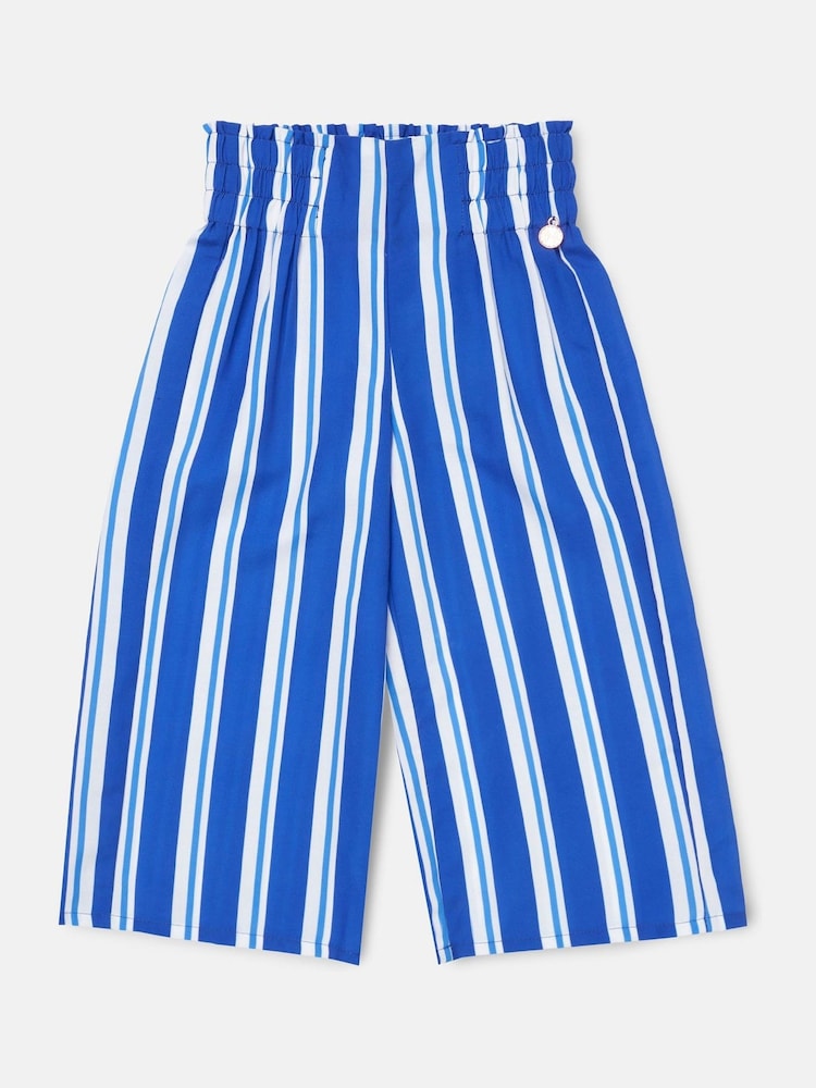Angel & Rocket Blue Fleur Printed Wide Leg Trousers - Image 4 of 6