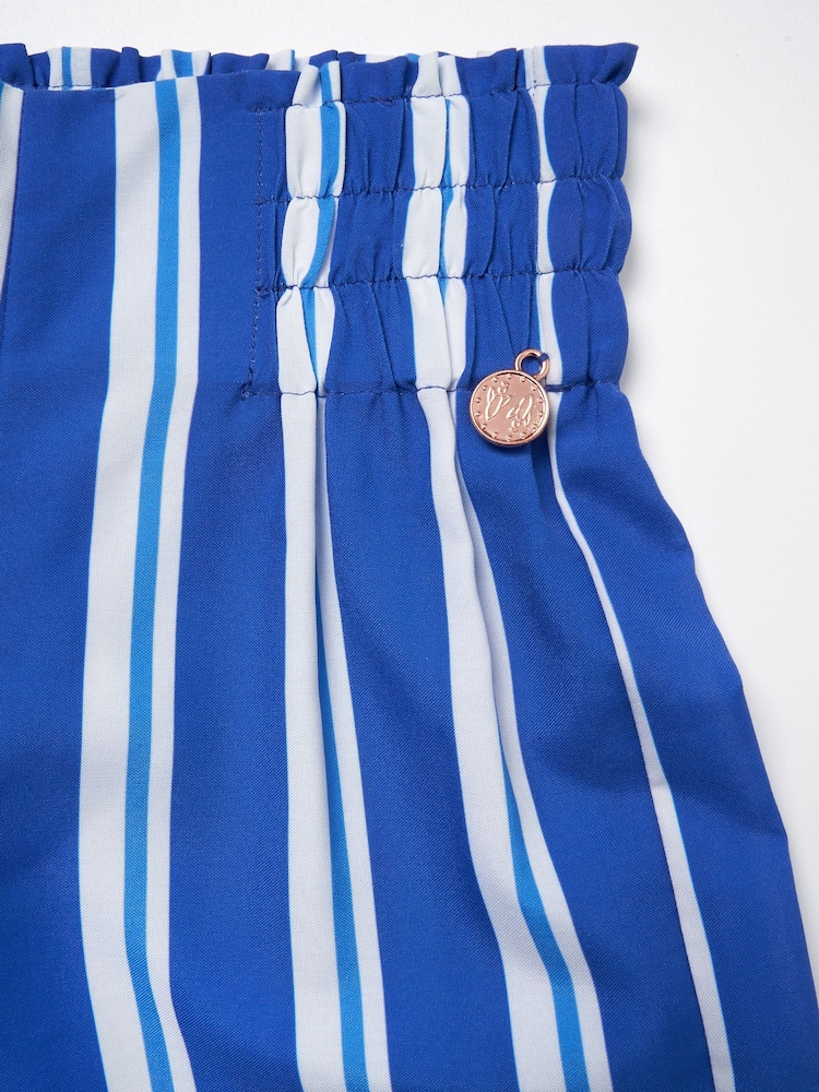 Angel & Rocket Blue Fleur Printed Wide Leg Trousers - Image 6 of 6