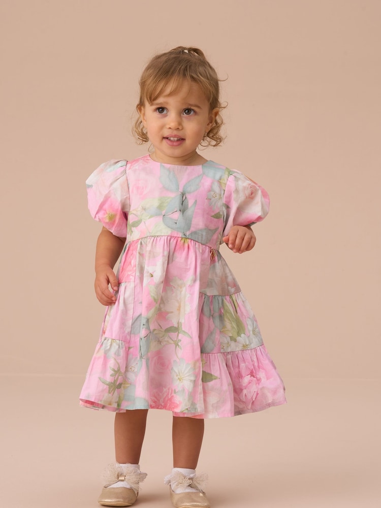 Angel & Rocket Lilah gelaagde bloomerjurk met bloemenprint van 100% katoen - Image 3 of 3
