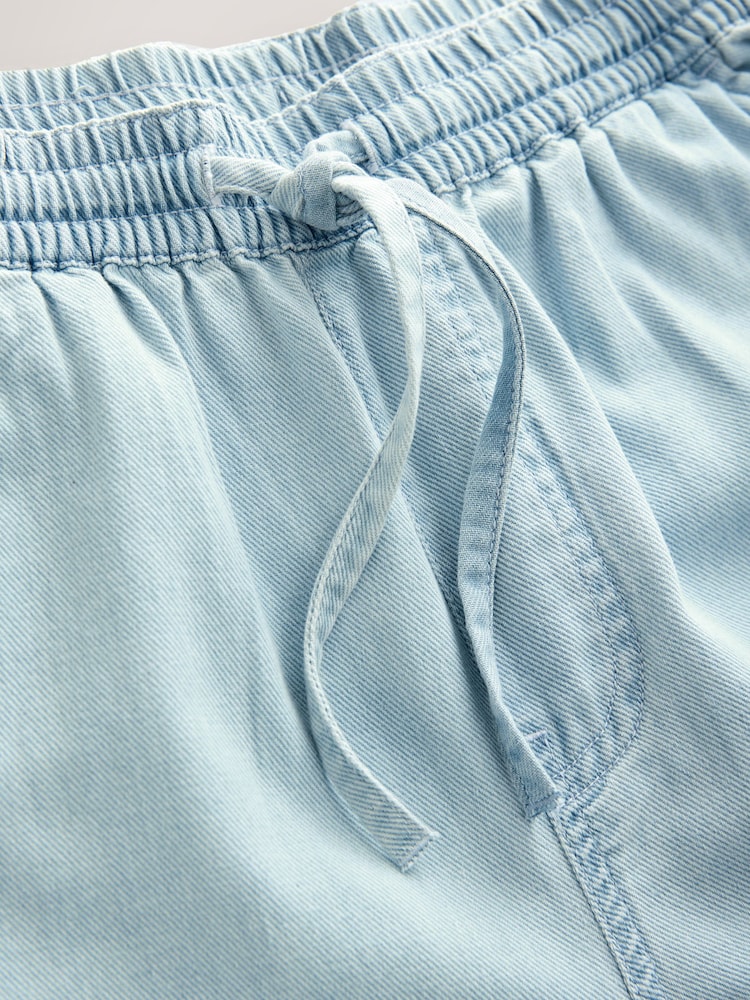 Rozjaśnione - Lightweight Denim Wide Crop Jeans - Image 6 of 7