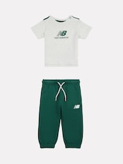 New Balance Grey Baby Boys T-Shirt and Jogger Set - Image 1 of 5