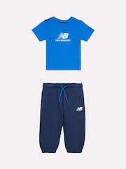 New Balance Blue Baby Boys T-Shirt and Jogger Set - Image 1 of 5