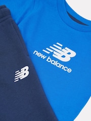 New Balance Blue Baby Boys T-Shirt and Jogger Set - Image 3 of 5
