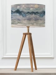 Voyage Maison Brown Aratus Wood Table Lamp with Arizona Abstract Shade - Image 3 of 3