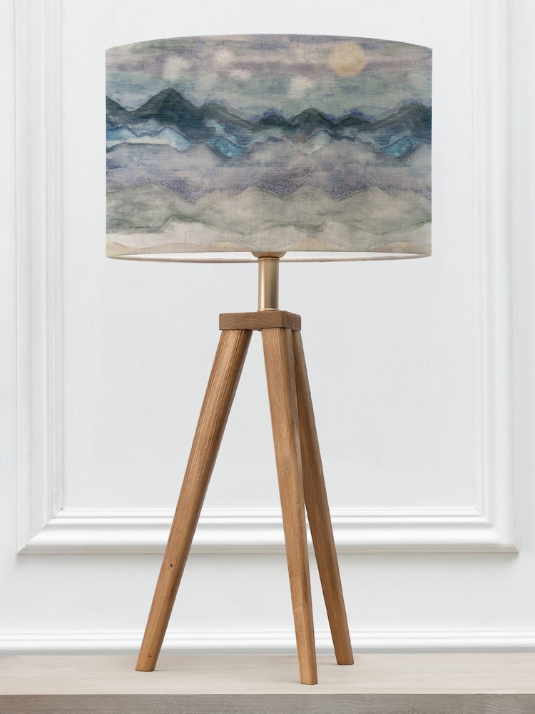 Voyage Maison Brown Aratus Wood Table Lamp with Arizona Abstract Shade - Image 3 of 3