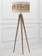 Voyage Maison Grey Aratus Wooden Lamp with Highland Cattle Shade - Image 3 of 3