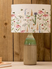 Voyage Maison Green Narvi Ceramic Lamp with Hermione Floral Shade - Image 1 of 3