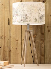 Voyage Maison Grey Aratus Wood Table Lamp with Enchanted Forest Shade - Image 1 of 3
