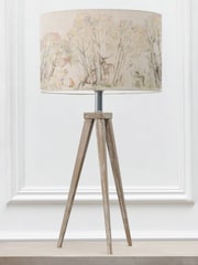 Voyage Maison Grey Aratus Wood Table Lamp with Enchanted Forest Shade - Image 3 of 3