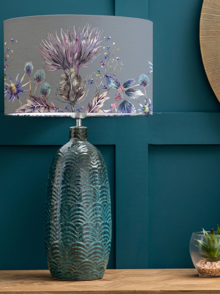Voyage Maison Blue Jadis Ceramic Table Lamp with Elysium Floral Shade - Image 1 of 3