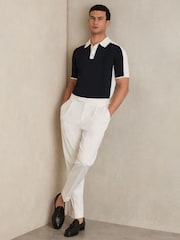 Reiss – Pentel – Strick-Polo-Shirt mit Colourblock-Design - Bild 3 von 6