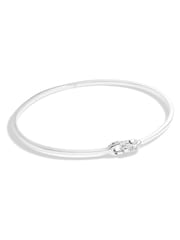 COACH Silver Tone Signature Interlock Bangle Bracelet - Image 1 of 3