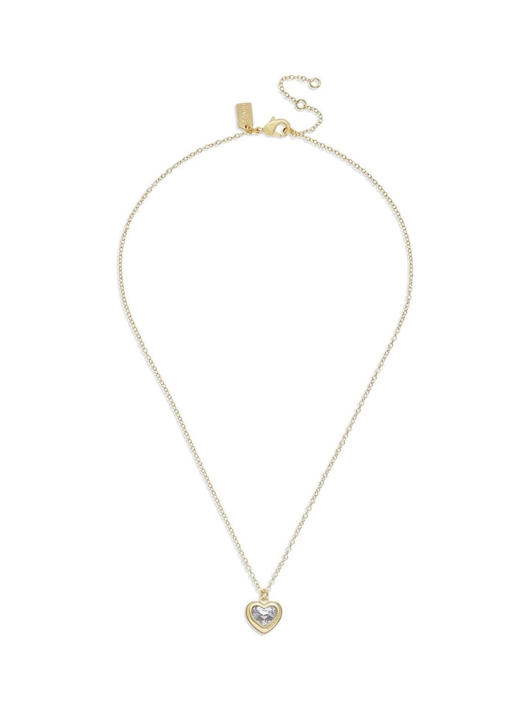 COACH Gold Tone Heart Pendant Necklace - Image 1 of 4