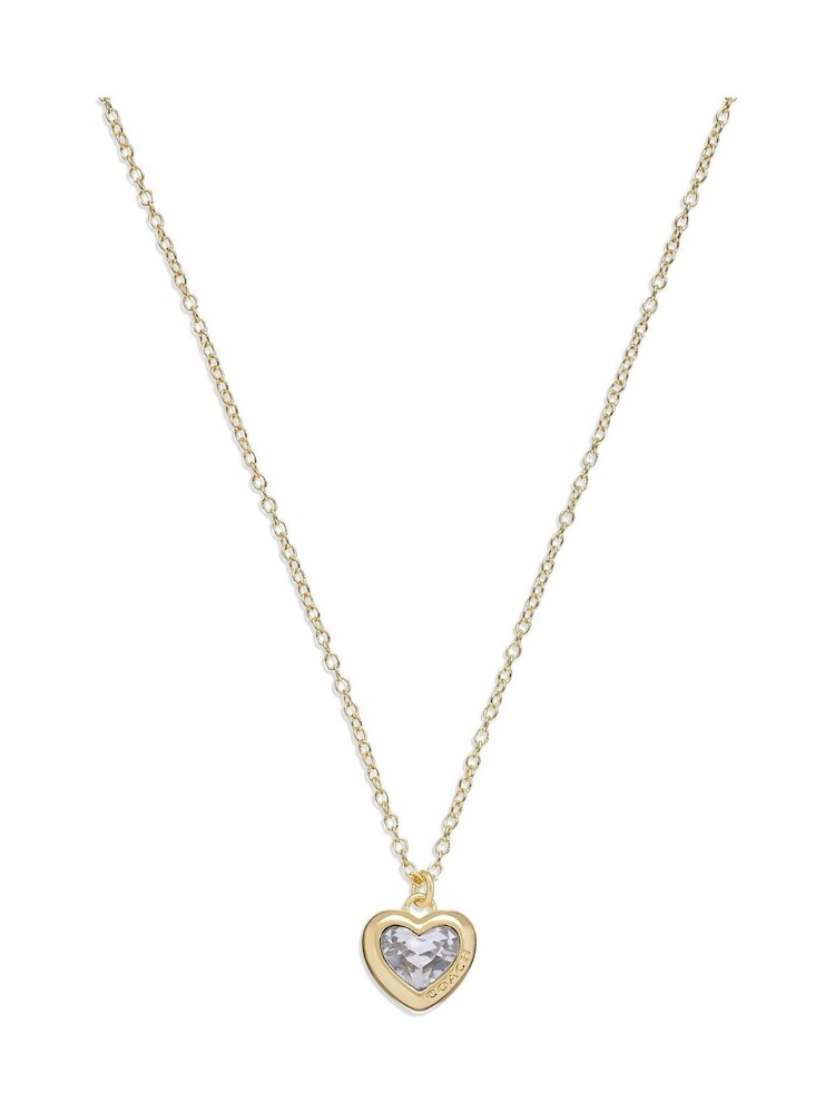 COACH Gold Tone Heart Pendant Necklace - Image 2 of 4