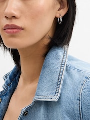 COACH Silver Tone Signature Hoop Earrings - Image 3 of 3