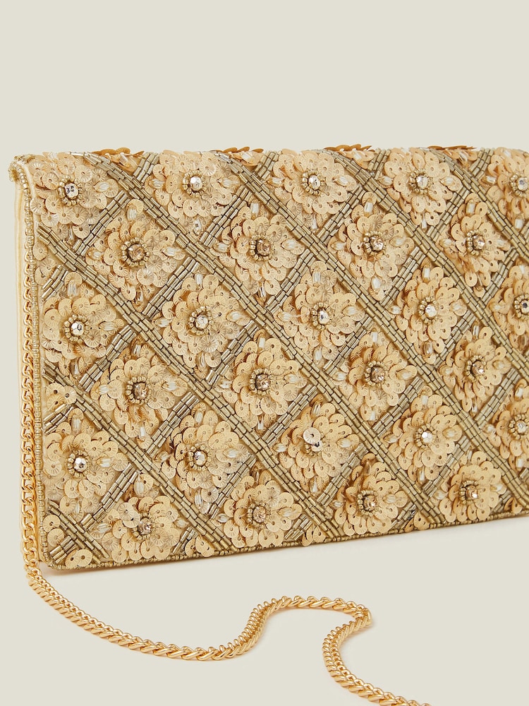 Accessorize Tianna Metallic verzierte Clutch-Tasche - Bild 2 von 4 Accessorize Tianna Metallic verzierte Clutch-Tasche - Bild 2 von 4