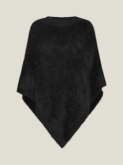 Accessorize Black Fuzzy Knit Poncho - Image 2 of 2