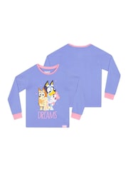 Character Purple Bluey And Bingo 100% Cotton Pyjamas - Image 2 of 10